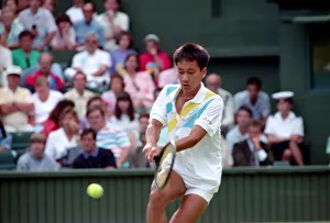 All England Lawn Tennis Championships at Wimbledon Michael Chang in action during