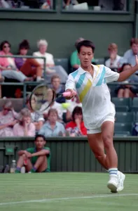 All England Lawn Tennis Championships at Wimbledon Michael Chang in action during