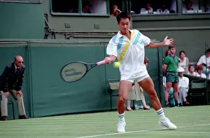 All England Lawn Tennis Championships at Wimbledon Michael Chang in action during