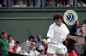 All England Lawn Tennis Championships at Wimbledon Bill Scanlon in action during