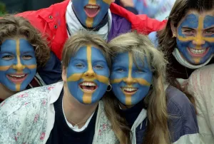 All England Lawn Tennis Championships at Wimbledon Stefan Edberg fans with their