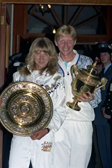 All England Lawn Tennis Championships at Wimbledon West German champions Steffi