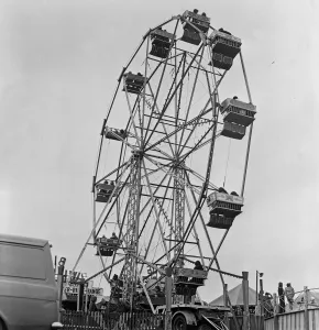 All the fun of Silcocks Fair big wheel at Skelmersdale 17th May 1973