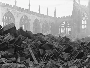 All that remains of St Michaels Cathedral following the air raid of the 14th