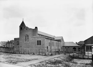 All Saints Church, Long Lane, Hillingdon shortly before it was consecrated by the Bishop