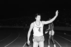 Allan Wells, winner, at the 1979 Crystal Palace Athletics. 30th August 1979