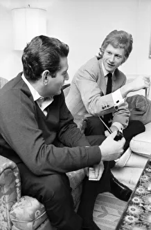Two Men Prints: Allen Klein (left) and Andrew Loog Oldham meeting in London