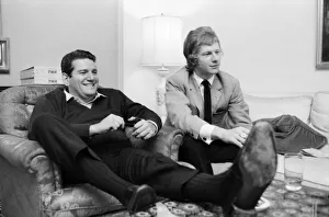 Allen Klein (left) and Andrew Loog Oldham meeting in London
