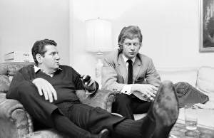 Allen Klein (left) and Andrew Loog Oldham meeting in London
