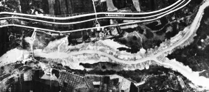Allied Air Forces destroy Pescara dam during Second World War. 15th May 1944