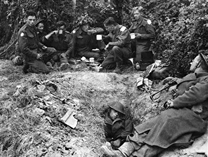 01179 Prints: Allied troops proceed inland into Northern France on the mission to liberate France