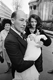 Allison, the daughter of Stirling Moss and his American wife Elaine is christened at St