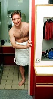 Ally McCoist as he prepares to have a shower - as Ally prepares for recording television