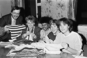 Knitting Prints: Almondbury Youth Club members are helping an Oxfam appeal to knit pullovers for Ethiopia