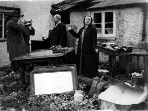 Homeless Collection: Almondsbury residents with their few remaining possessions following the bombing raid