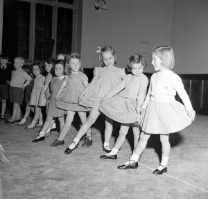 Alnwick Village Show - dancing class Lady Caroline Percy on far right daughter of