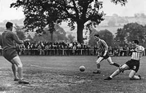 Amateur Prints: Alvechurch forward Masefield just fails to make contact