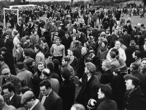 Amateur Prints: Alvechurch players mobbed by jubilant supporters following their victory against
