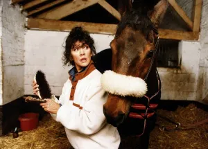 Amanda Barrie Actress from Coronation Street'with racehorse RedRum