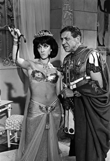 01049 Prints: Amanda Barrie and Sid James on the set of Carry on Cleo'at Pinewood Studios