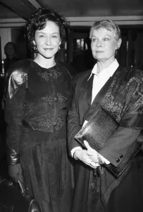 Amanda Burton and Dame Judi Dench at the Plays on the Stage lunch December 1989