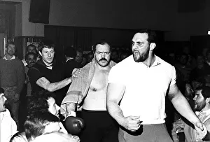 Amateur Boxer Lenny Lean Mean'McLean walks through the croud to meet his