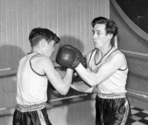 Amateur boxers Tony Sullivan (left) who was a Midland Counties Champion in 1955