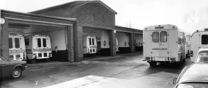 Ambulances ready for the next emergency call out at Hebburn ambulance station