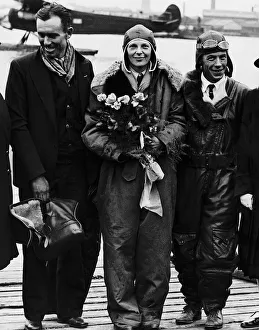 00089 Prints: Amelia Earhart earned a place of honour in the history with her memorable crossing of