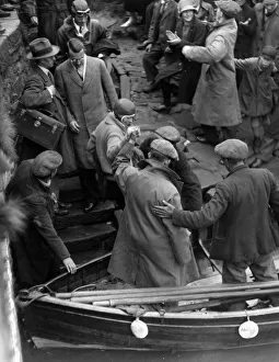 Atlantic Prints: Amelia Earhart flies the Atlantic. OPS Her coming ashore at Burry Port, South Wales