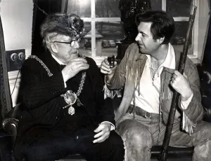 American actor Fess Parker, better know as Davy Crockett from the hit Walt Disney film
