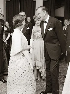 Red Carpet Prints: American actor Gary Cooper with HRH Princess Margaret October 1959