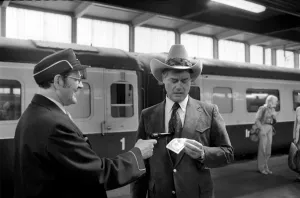 American actor Larry Hagman who plays J. R. Ewing in the hit TV series Dallas