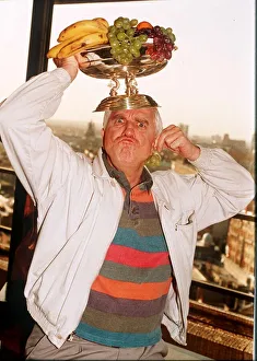 American actor Leslie Nielsen in London to promote the Naked Gun video