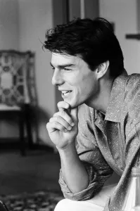 American actor Tom Cruise answers questions during an interview in his hotel suite on a
