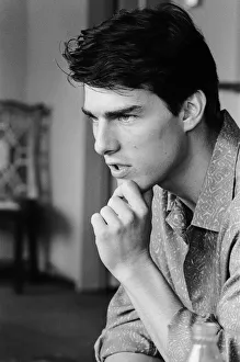 American actor Tom Cruise answers questions during an interview in his hotel suite on a