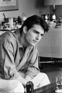 American actor Tom Cruise answers questions during an interview in his hotel suite on a