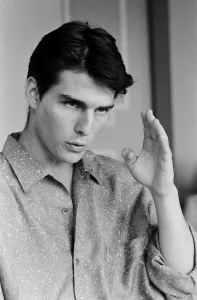 American actor Tom Cruise answers questions during an interview in his hotel suite on a
