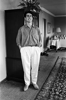 Shirt Prints: American actor Tom Cruise in his hotel suite on a visit to London