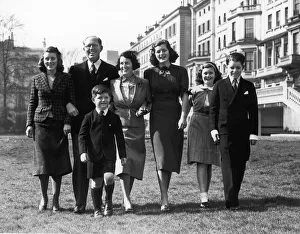 American Ambassador to Britain Joe Kennedy walking in London with his family