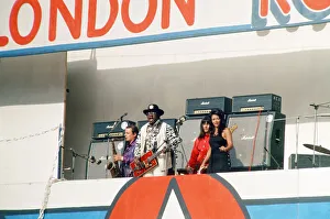 R And Prints: American blues musician Bo Diddley performing in concert during a Rock