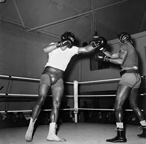 American boxer Cassius Clay Aka (Muhammad Ali) training for his non title bout against