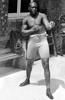 1912 Prints: American boxer Jack Johnson in England Circa May 1908