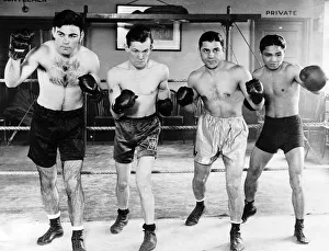 American Boxers from left to right Julius Okun Hilton cohen Archie Walker Panoho Denico
