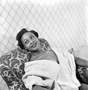 Yawning Prints: American cabaret star Thelma Carpenter aged 28 years arrived in England feeling very