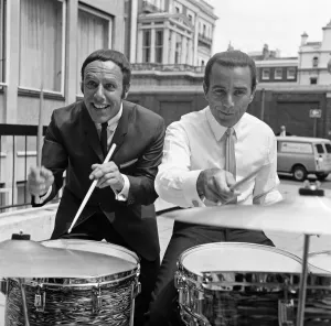 American drum star, Louis Bellson whose wife is singer Pearl Bailey was in London today