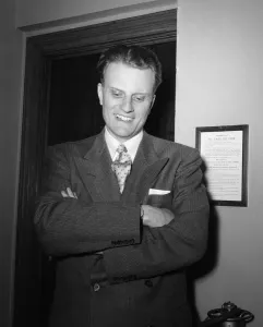 Evagelism Prints: American evangelist Billy Graham at the Central Hall in Westminster