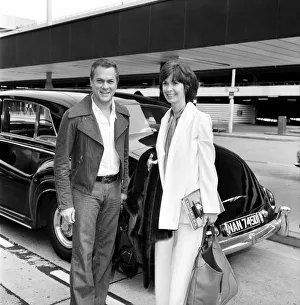 American film actor Tony Curtis and wife Lesley at Heathrow airport