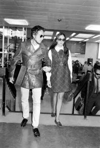 American folk singer, Bob Dylan and his wife left Heathrow Airport today to return home