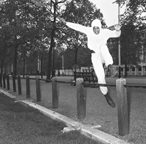 American heavyweight boxer Cassius Clay seen here out training in the Mall